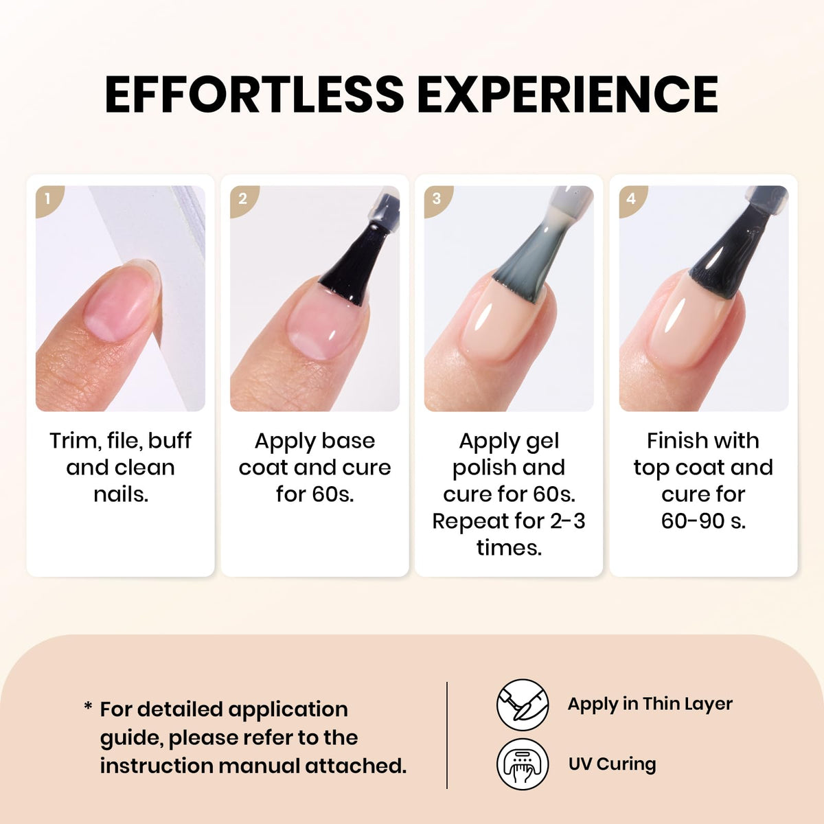 beetles Gel Polish Vernis Gel Nude 15ml emballage