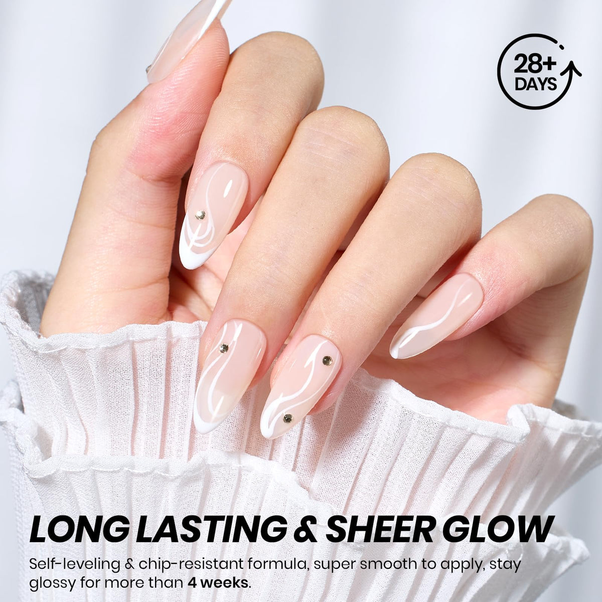 beetles Gel Polish Vernis Gel Nude 15ml en usage avec base coat