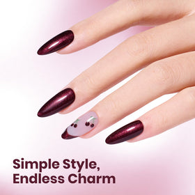 beetles Gel Polish Vernis Gel Pailleté Bourgogne 15ml étiquette et détails