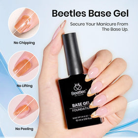 beetles Gel Top Coat close-up sur ongles