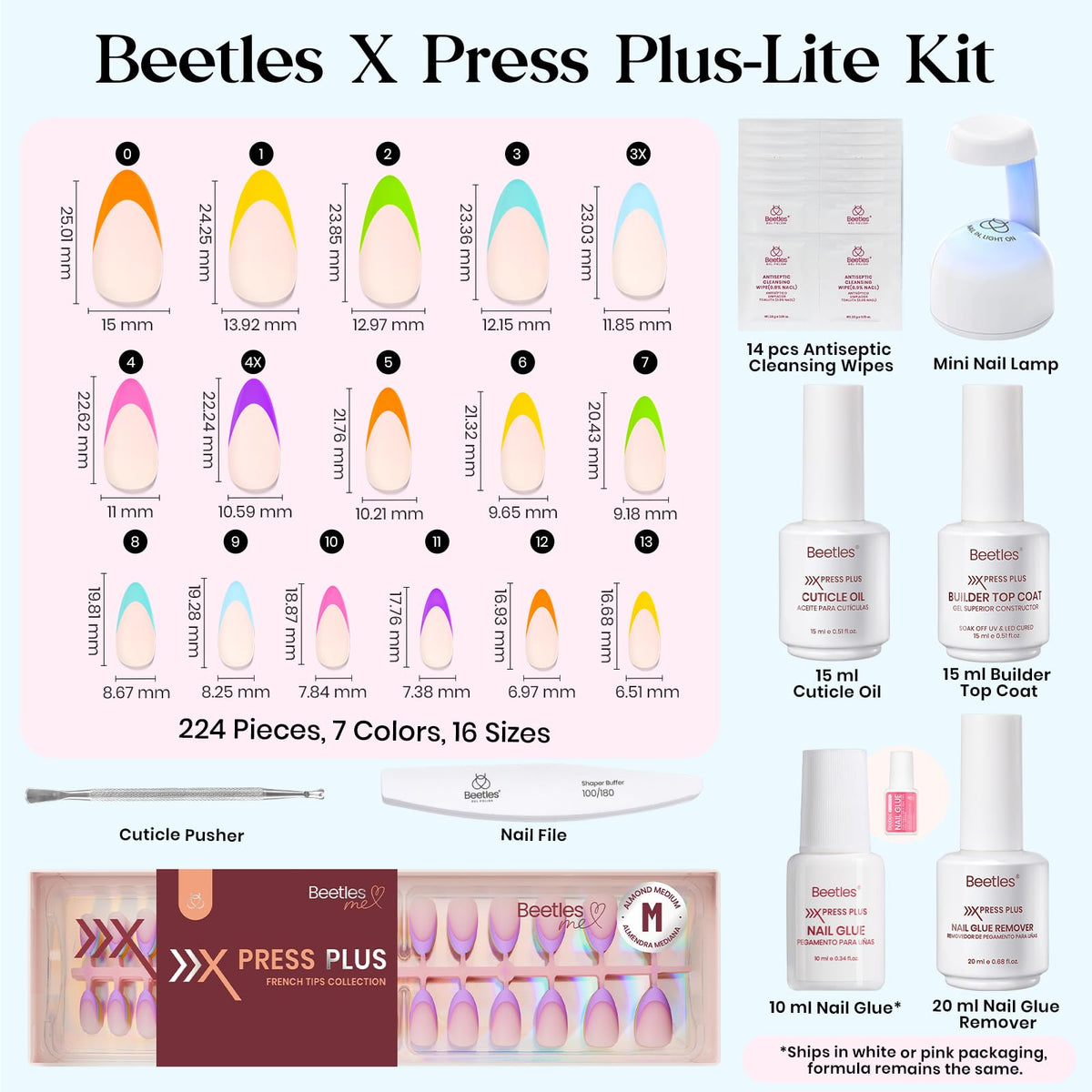 Beetles Kit d'Ongles Pressés avec huile à cuticules