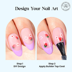Beetles Kit d'Ongles Pressés avec ongles de design français