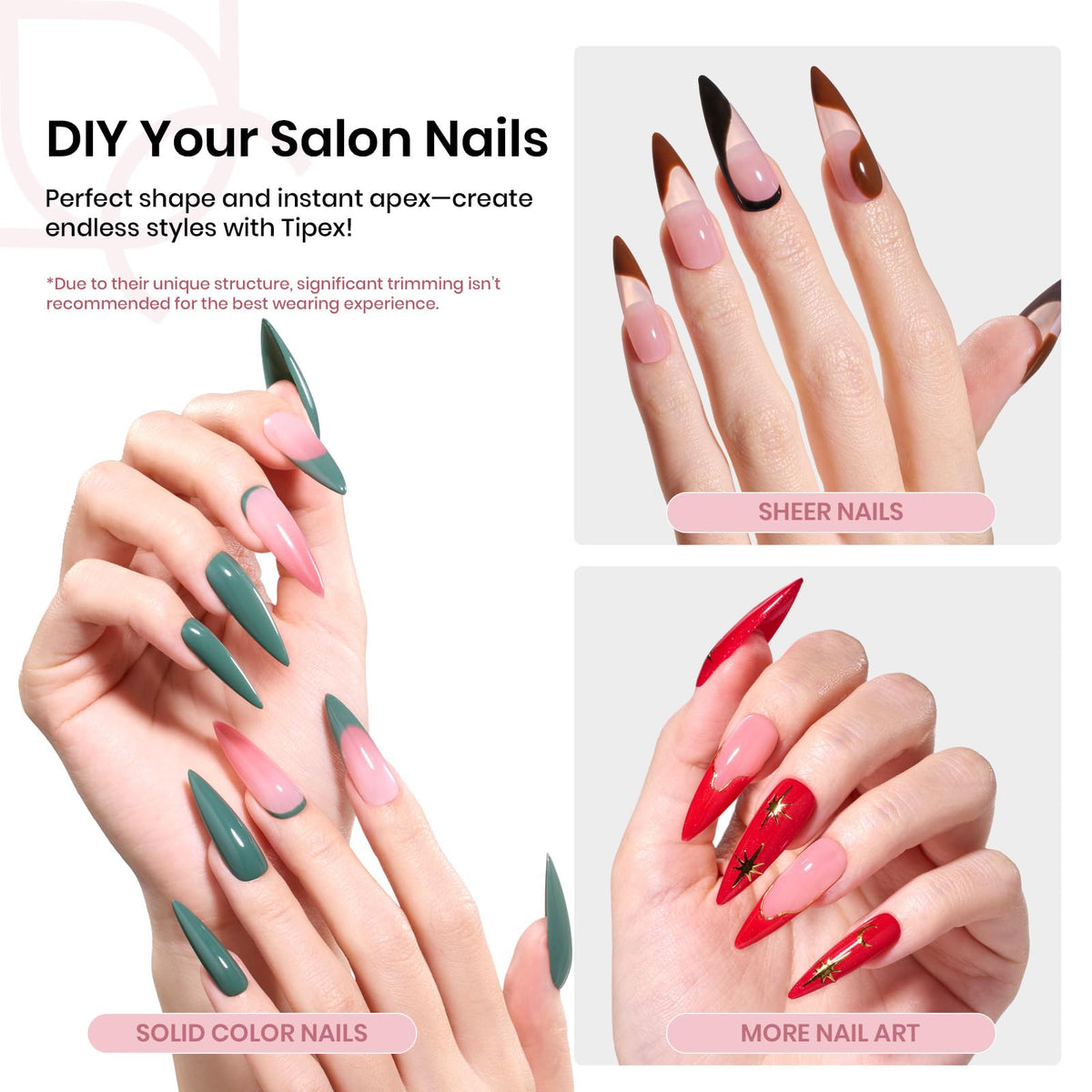 beetles Tipex Instant Apex Nail Tips 16 tailles différentes