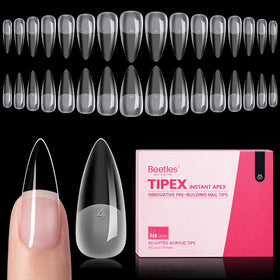 beetles Tipex Instant Apex Nail Tips 192pcs Medium Stiletto front view
