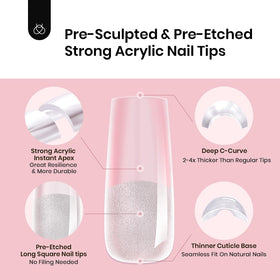 beetles Tipex Instant Apex Nail Tips in a nail salon setting