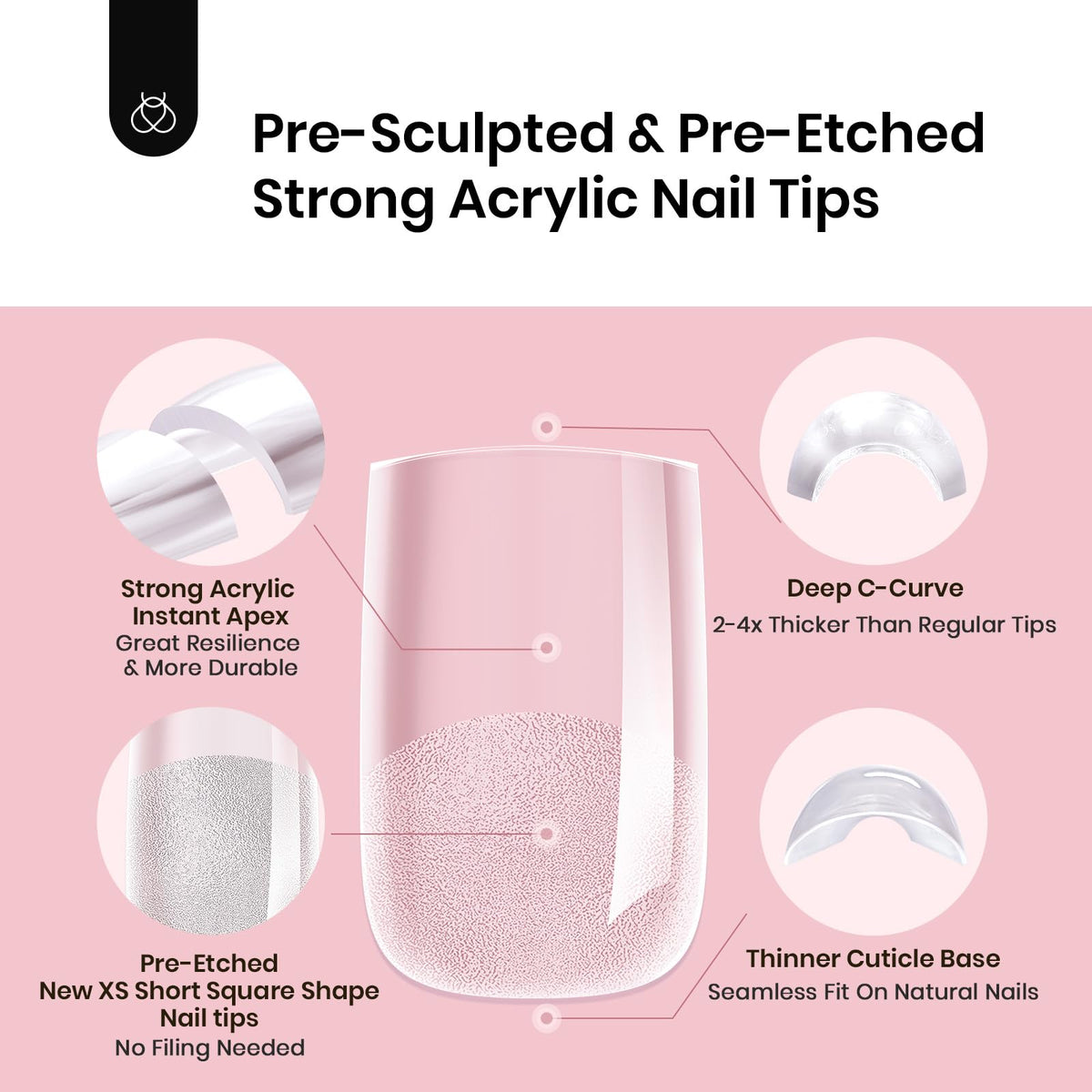 beetles Tipex Instant Apex Nail Tips showing application process