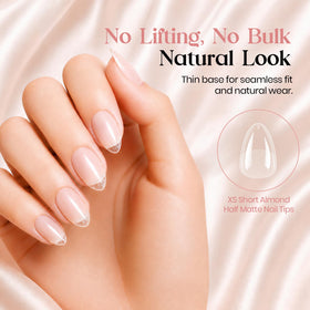 beetles Tips d'Ongles Amande Extra Courts, application facile sur ongles