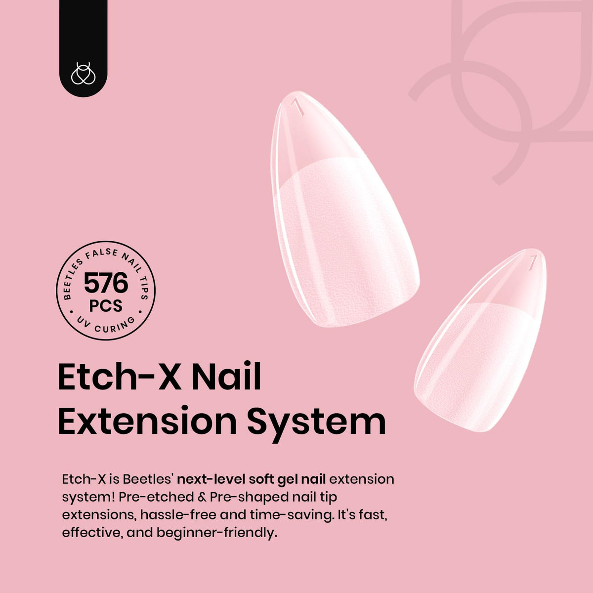 beetles tips ongles amande courtes détails produit