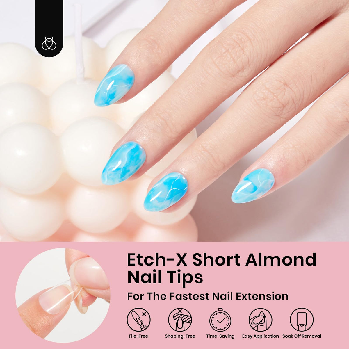 beetles tips ongles amande courtes emballage