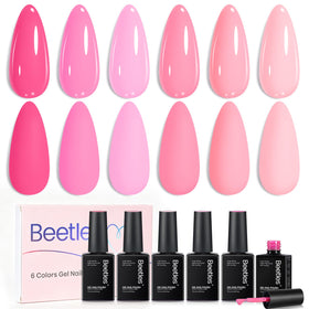beetles Vernis à Ongles Gel 6 Couleurs Rose - Hot Pink