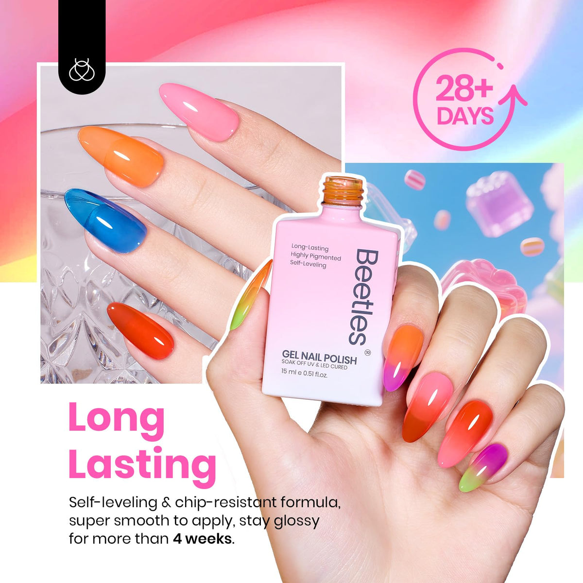 beetles Vernis Gel Jelly Na781 couleur néon