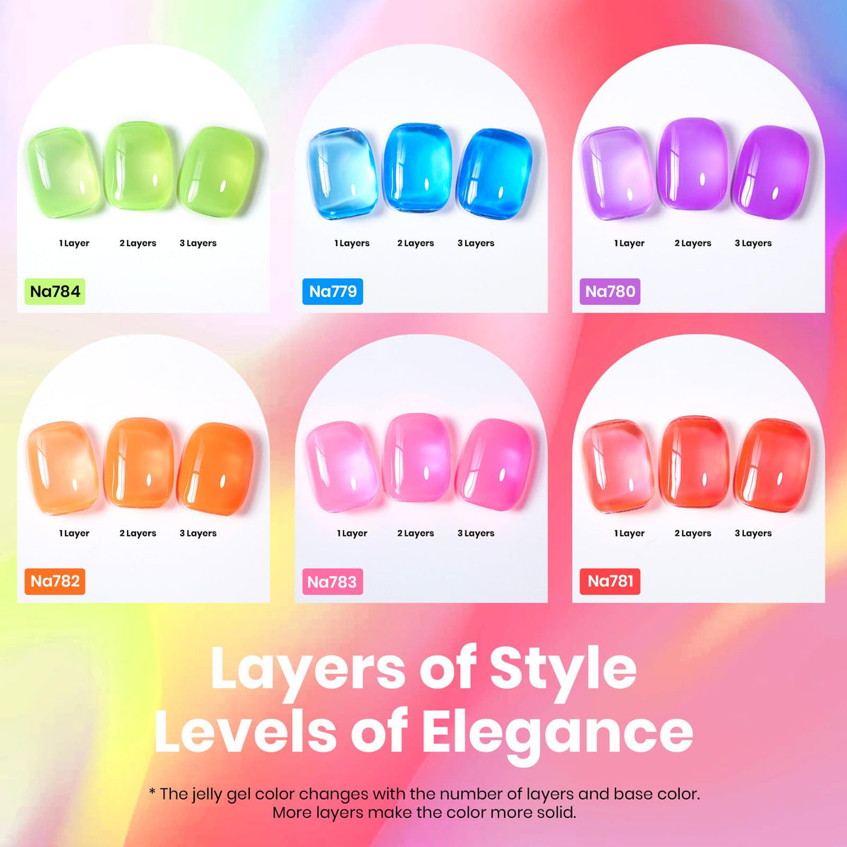 beetles Vernis Gel Jelly Na783 couleur néon
