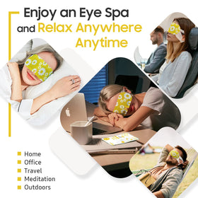 BeHoomi masque chauffant pour yeux, illustration de sa chaleur douce