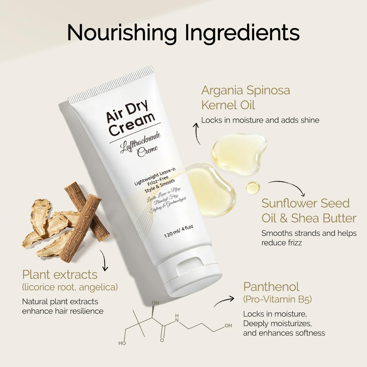 BELEZALIB Crème de Coiffage application sur cheveux