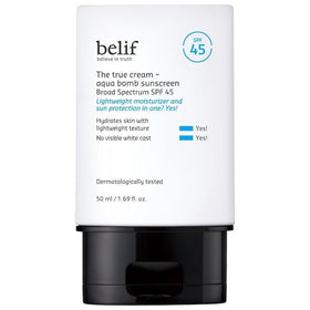 belif Aqua Bomb Crème Hydratante SPF 45 devant de l'emballage