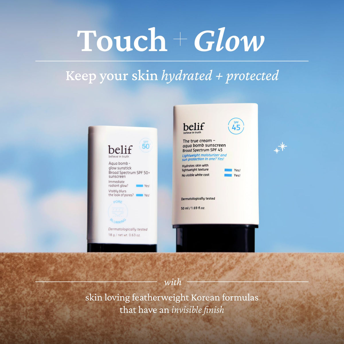 belif Aqua Bomb Crème Hydratante SPF 45 étiquette et spécifications