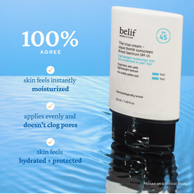 belif Aqua Bomb Crème Hydratante SPF 45 ingrédients clés
