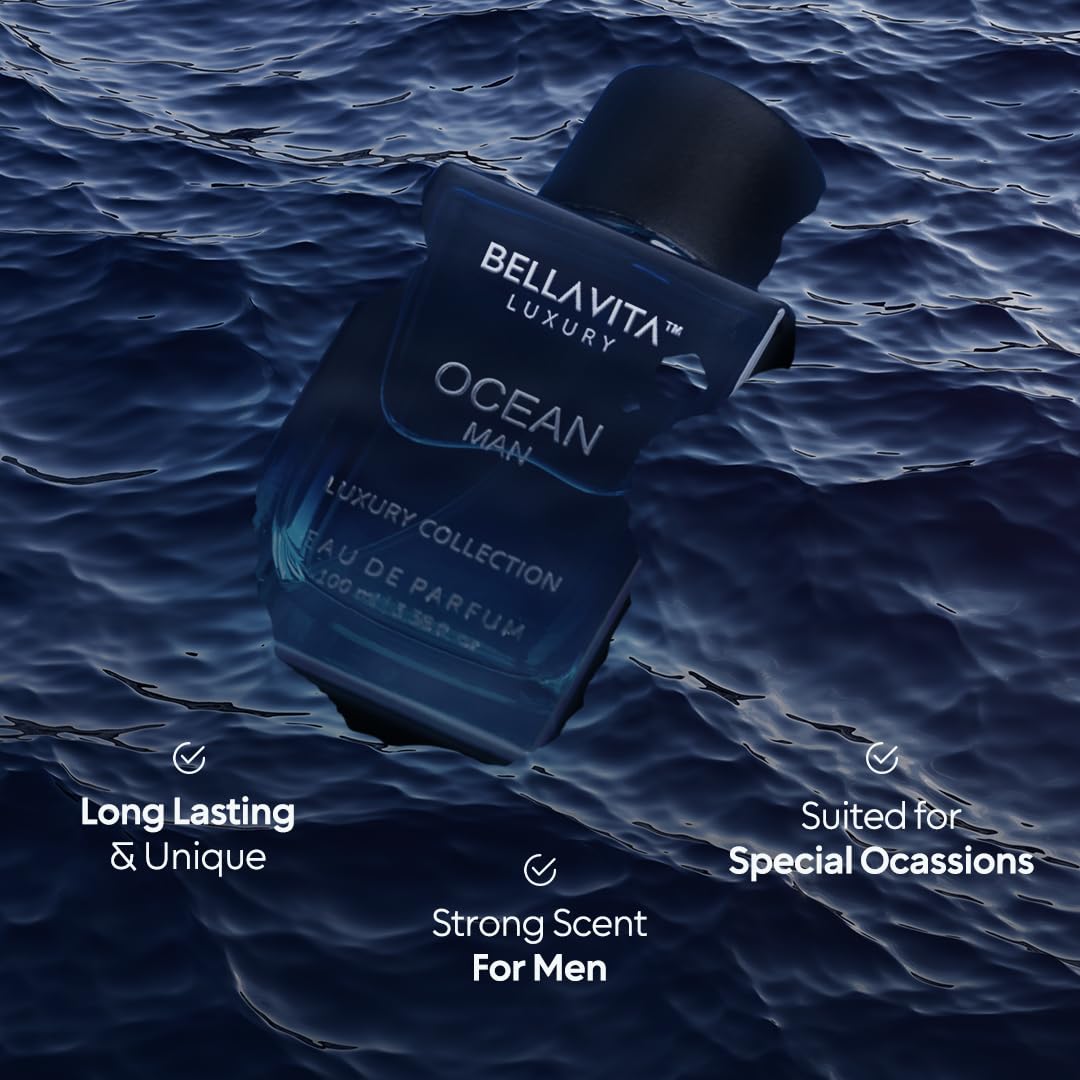 Bella Vita Luxury OCEAN Eau de Parfum 100 ml sur fond élégant