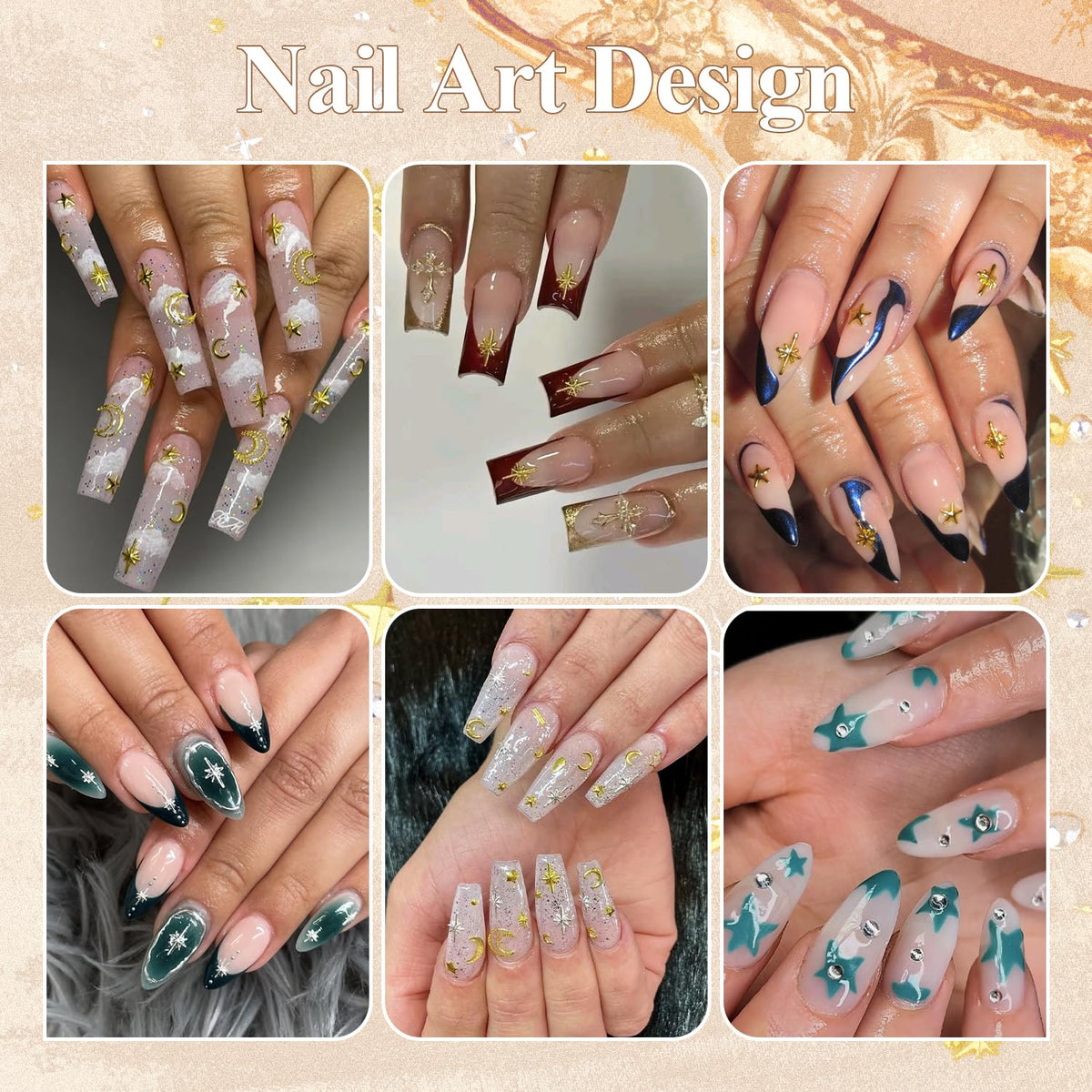 BELLEBOOST Charms à Ongles appliqués sur des ongles