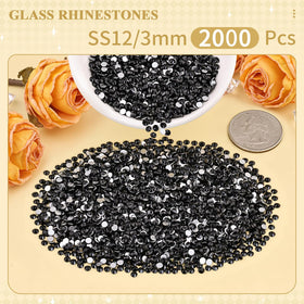BELLEBOOST Cristaux en Verre SS12 2000PCS Noir Jet - Détail des cristaux