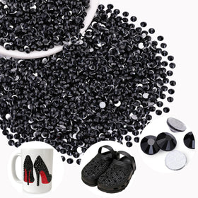 BELLEBOOST Cristaux en Verre SS12 2000PCS Noir Jet - Vue de face