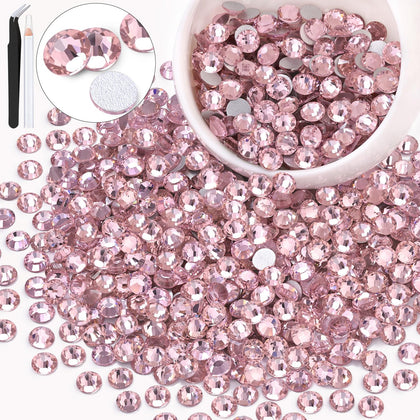BELLEBOOST Cristaux en verre SS30 600PCS rose clair vue de face