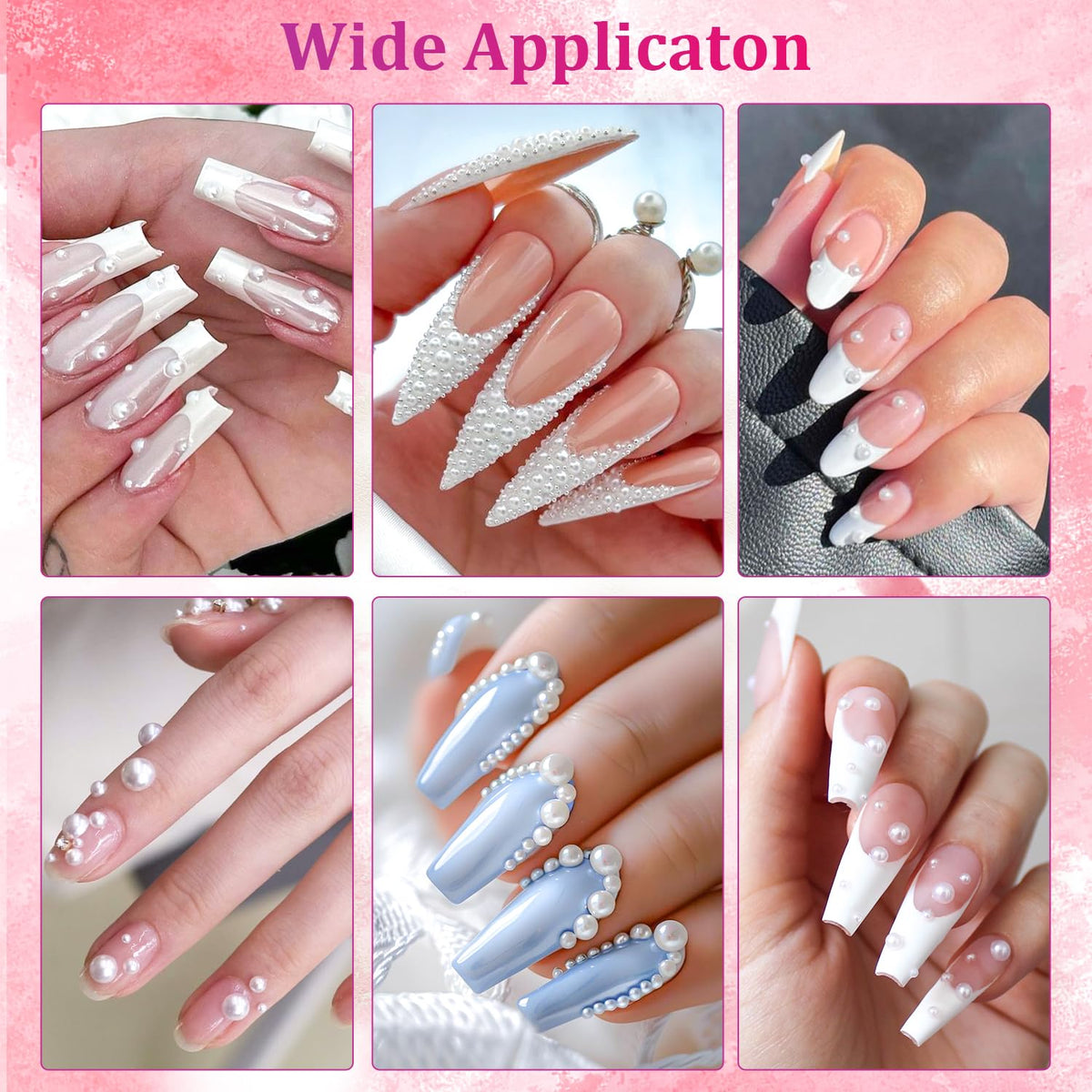 BELLEBOOST Perles Blanches en utilisation sur des ongles