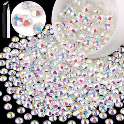 BELLEBOOST Strass en verre transparent AB 6mm, vue de face