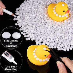 BELLEBOOST Strass Résine 3mm Blanc sur des accessoires de mode