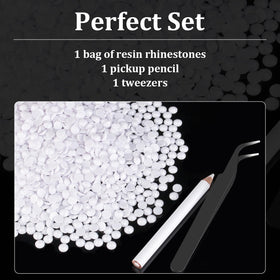BELLEBOOST Strass Résine 3mm Blanc utilisés pour un bricolage créatif