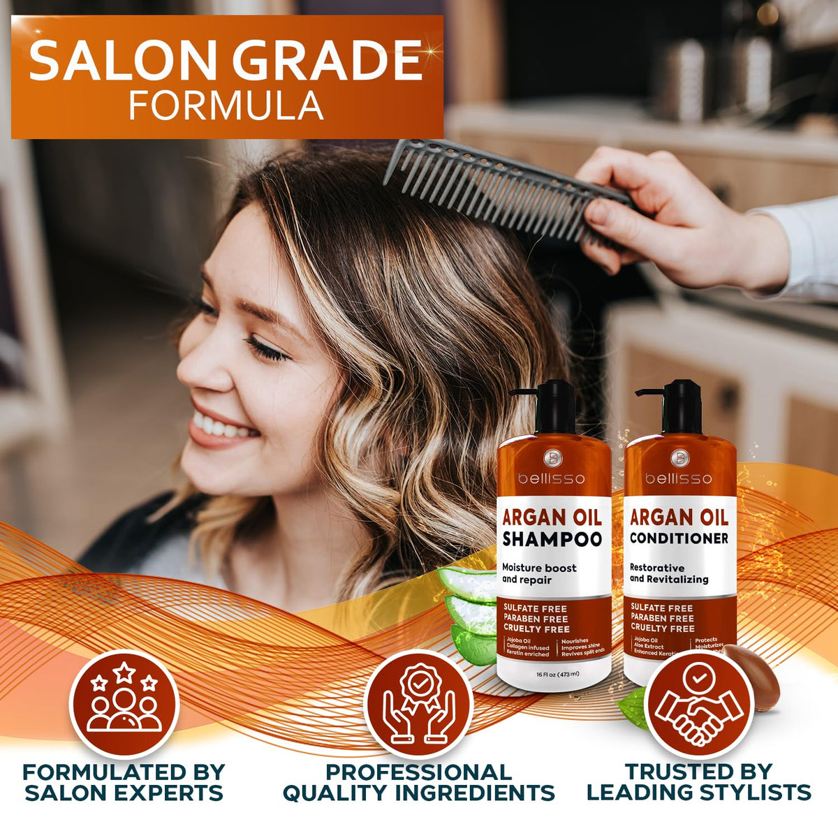 BELLISSO après-shampooing, texture crémeuse en gros plan