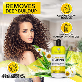 BELLISSO Shampoo Clarifiant 662g affichant la texture et l'emballage