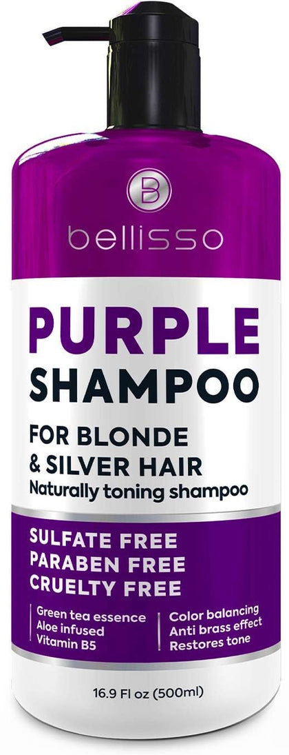 BELLISSO Shampoo Violet 630g vue de face avec étiquette