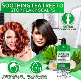 BELLISSO shampooing à l'huile d'arbre à thé 621g arrière