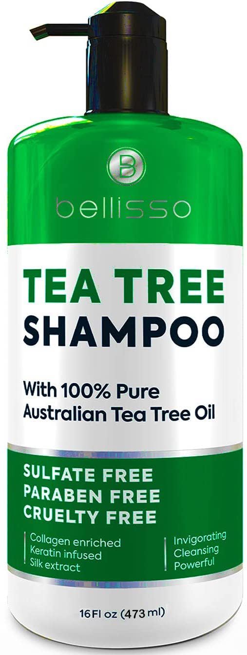 BELLISSO shampooing à l'huile d'arbre à thé 621g devant