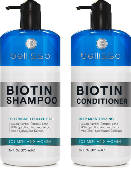 BELLISSO Shampooing et Après-Shampooing Biotine 1207g vue de face