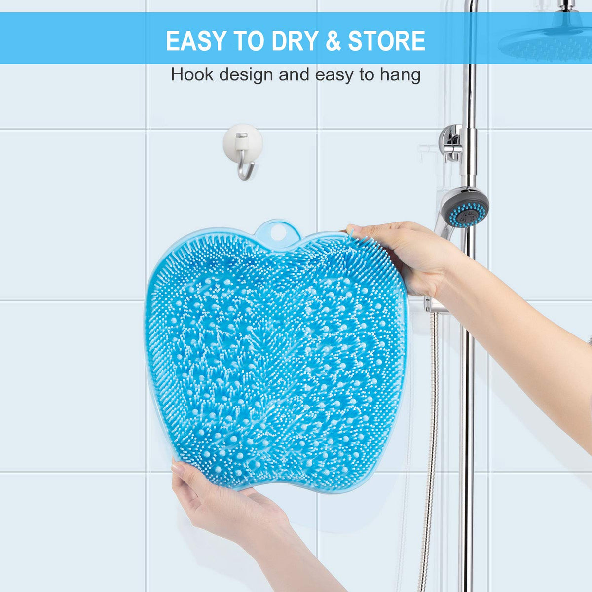 BESKAR Tapis de Douche XL avec pieds massés