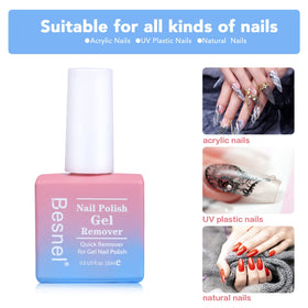 BESNEL Gel Remover avec lime à ongles et pousse cuticule