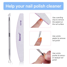 BESNEL Gel Remover Vernis à Ongles avec outils de manucure
