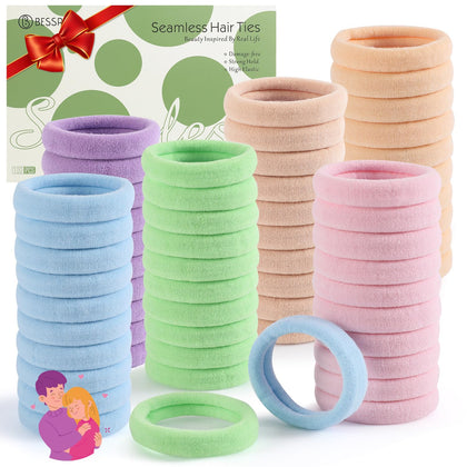 Bessrung élastiques à cheveux 100PCS couleurs bonbon vue de face