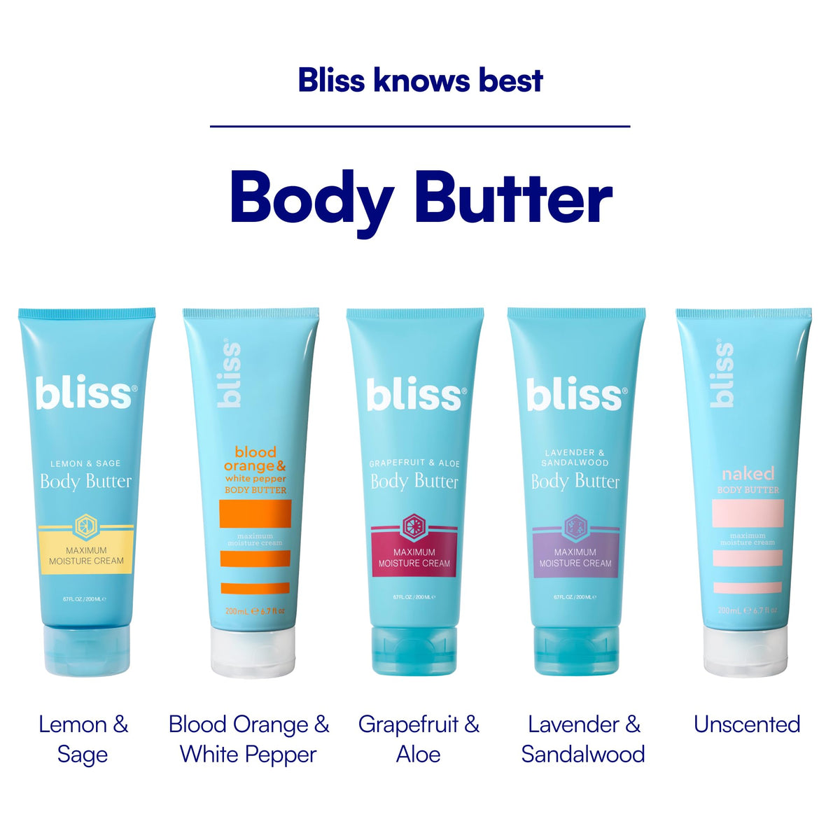 Beurre corporel Bliss Citron et Sauge sur une table de salle de bain