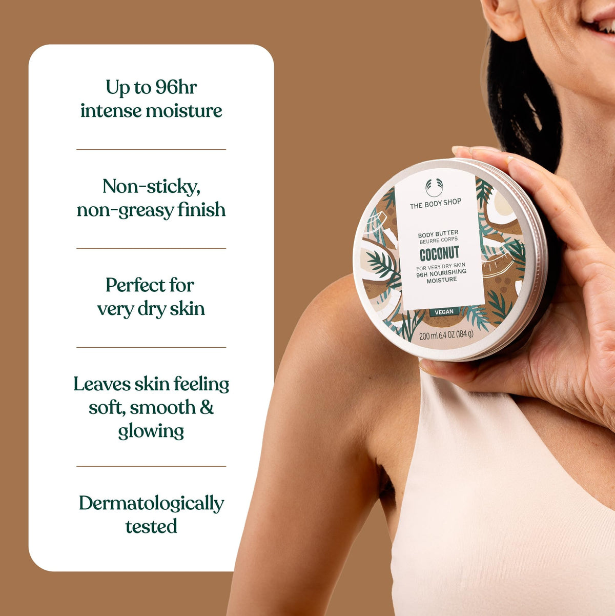 Beurre Corporel Coco The Body Shop pot en plastique recyclé