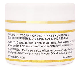 Beurre de cacao brut Bless International 140g texture crémeuse