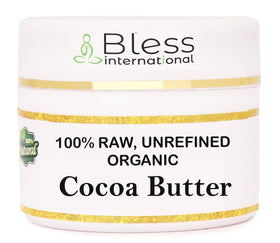 Beurre de cacao brut Bless International 140g vue de face
