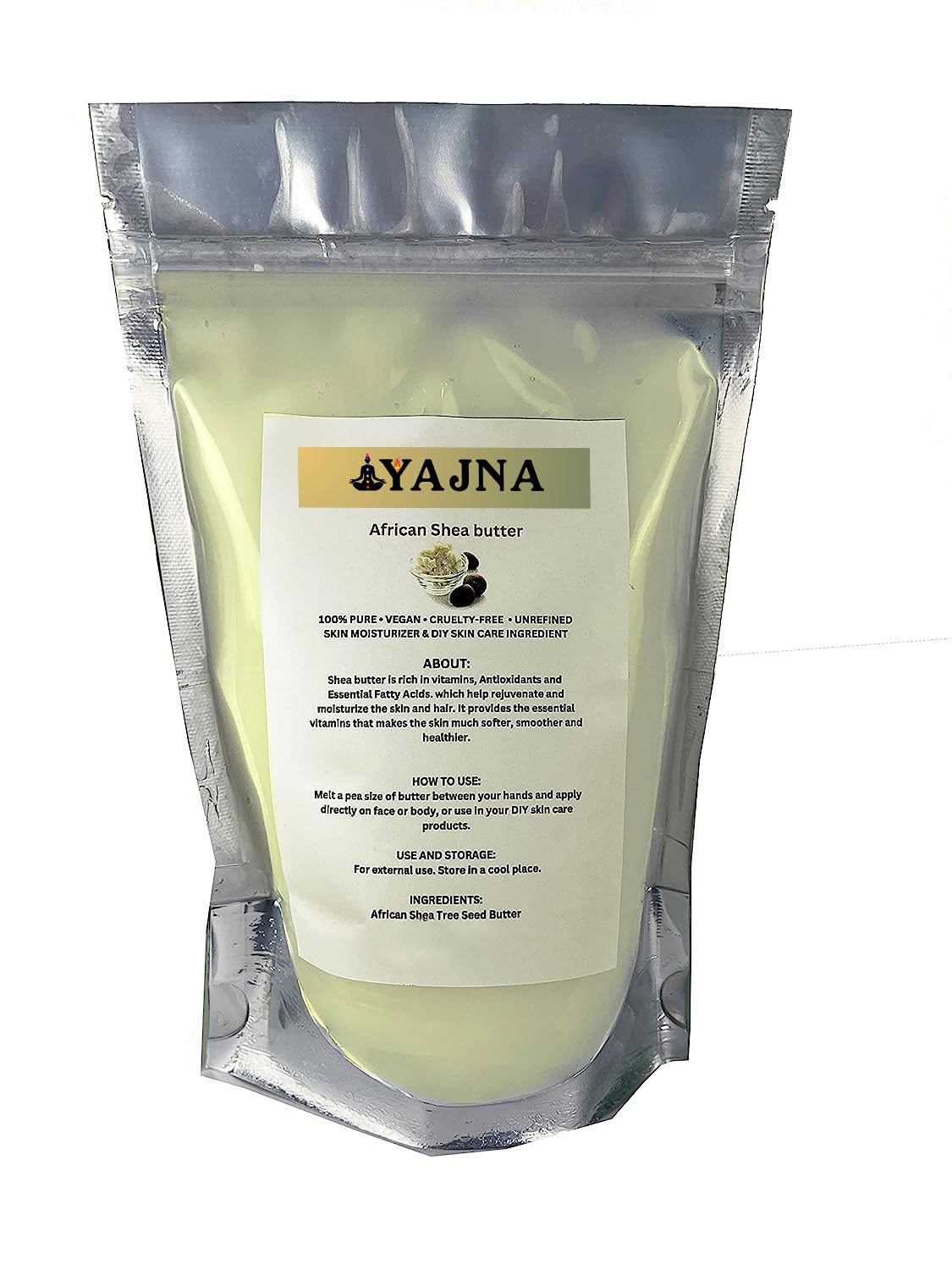 Beurre de Karité Brut Yajna 450g vue avant