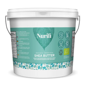 Beurre de karité Nurifi 32 oz, présentation avant avec couvercle