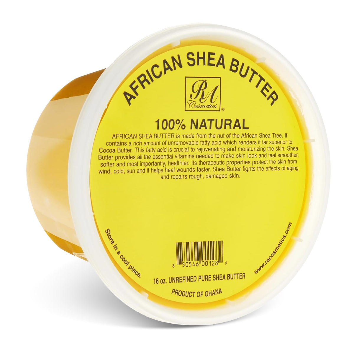 Beurre de Karité Pur RA COSMETICS 408g pot doré vue avant