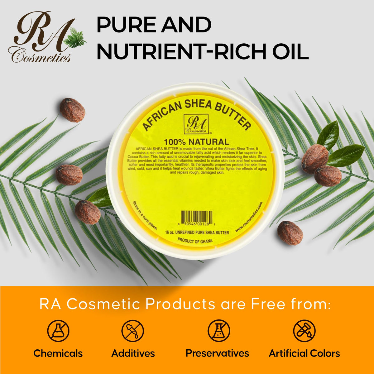 Beurre de karité RA COSMETICS utilisé pour les cheveux
