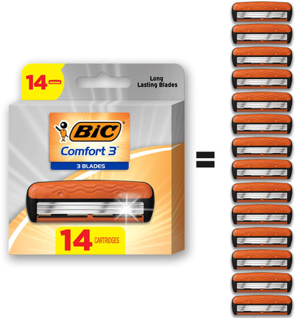 BIC Comfort 3 cartouches rechargeables vue de face