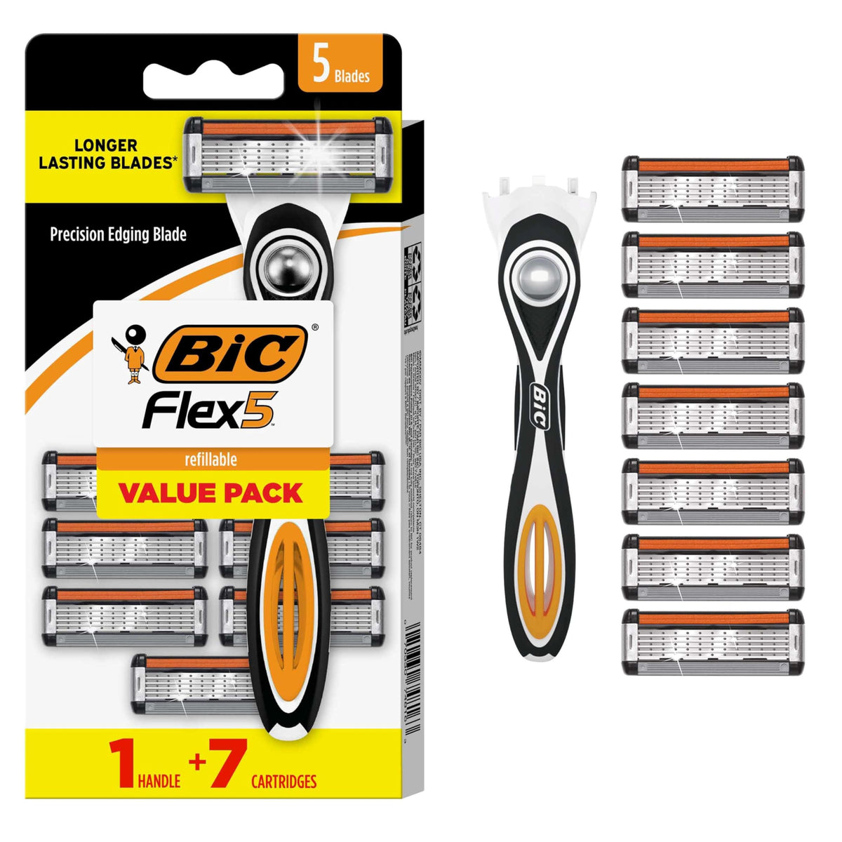 BIC Flex 5 rasoir rechargeable avec 5 lames et 7 cartouches